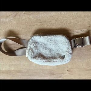 Lululemon Cream Fleece Belt Bag